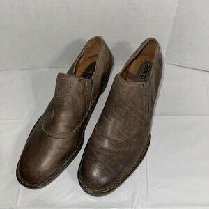 Born Womens Leather Slip-On Shoes Size 8.5 Brown With Original Box W22411